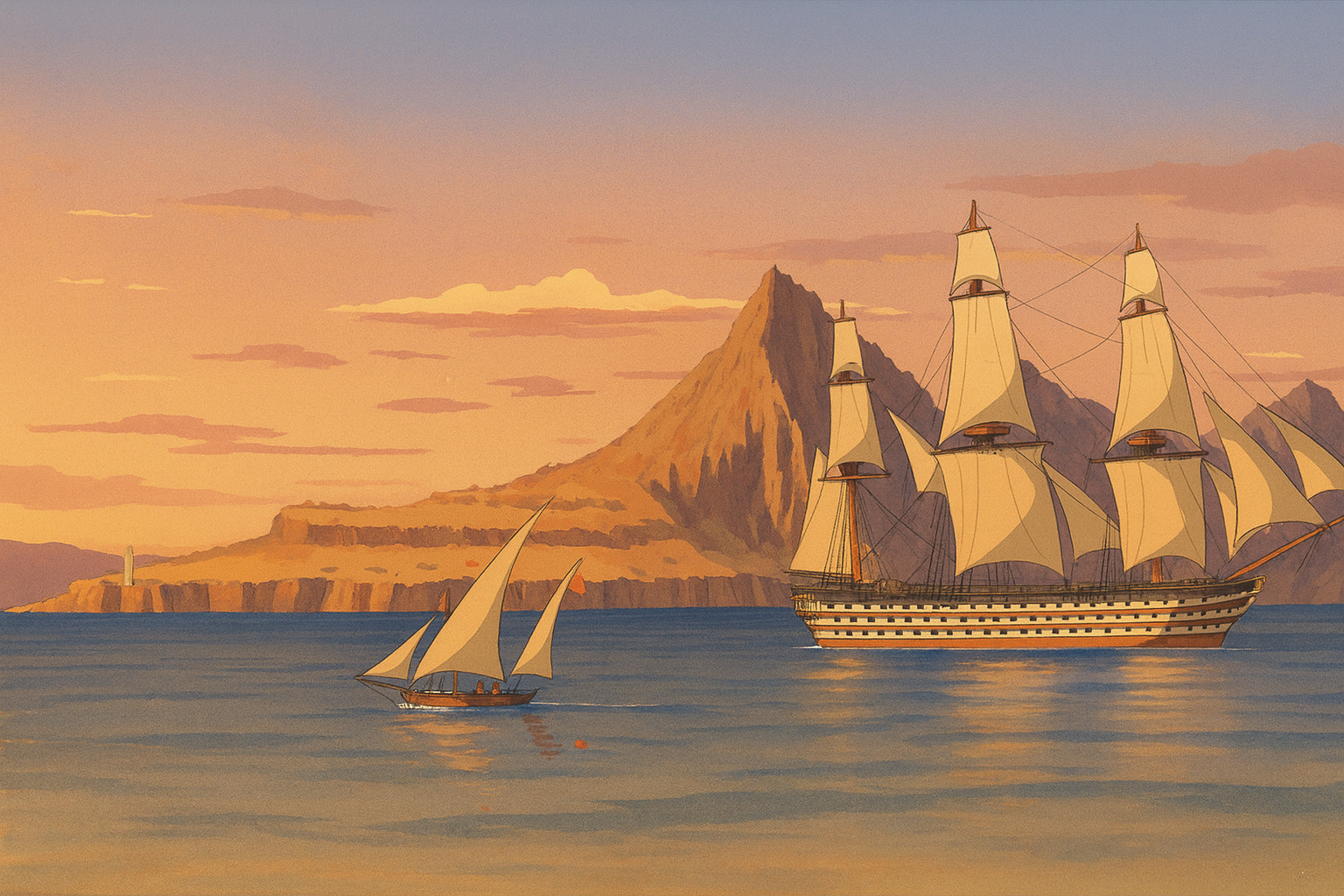 Gibraltar at Sunset